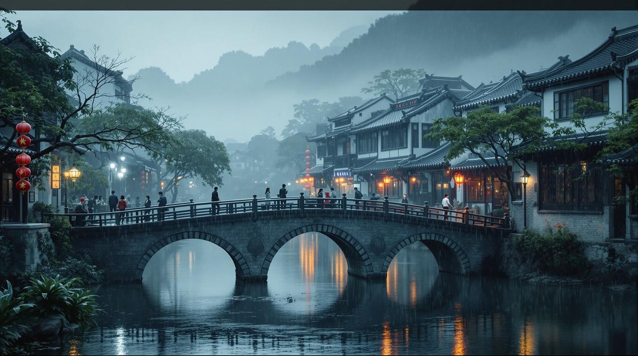 枫叶影视出品《江南烟雨》-民国爱情传奇高清海报
